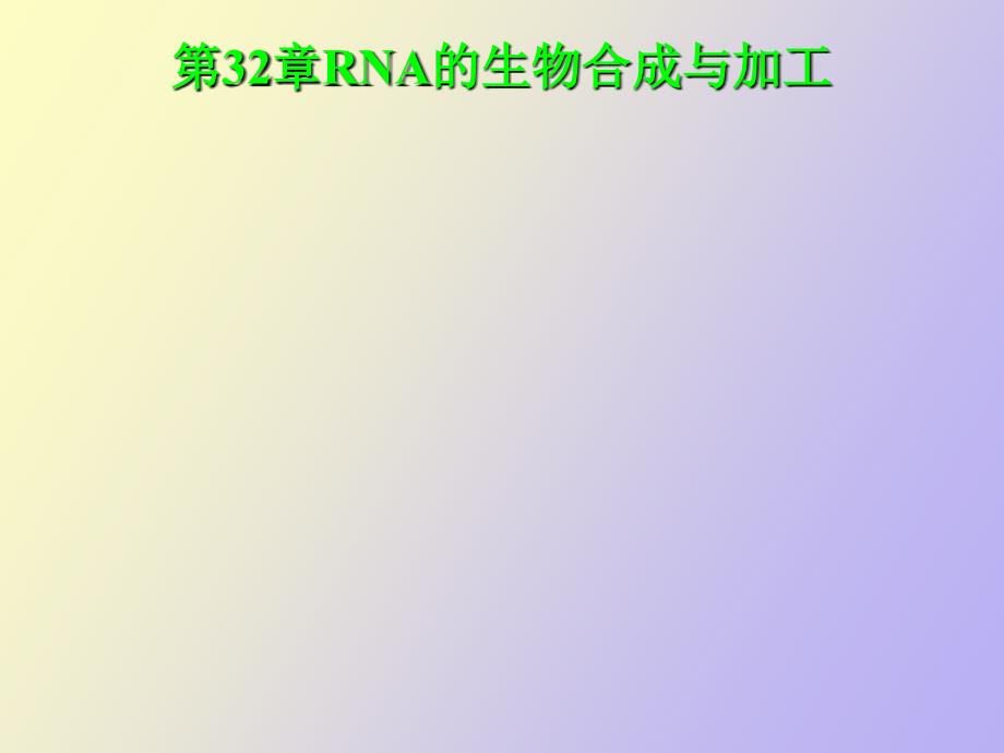 rna的生物合成与加工_第1页